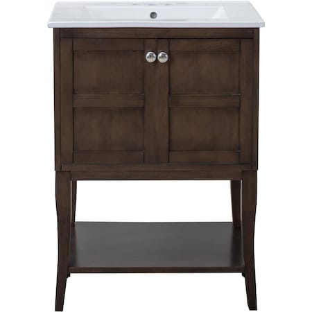 Convenience Concepts 2 Doors Cabinet Antique Coffee - 24 x 18 x 34 in. HI2954131